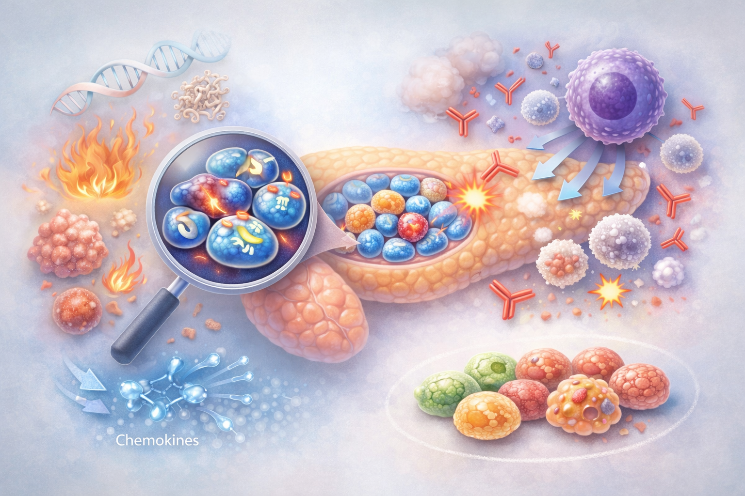 סוכרת מסוג 1: תאי הבטא בלבלב נפגעים ומסמנים למערכת החיסונית לתקוף. גרפיקה : AI
